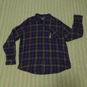 Flannel tartan plaid button down NWT